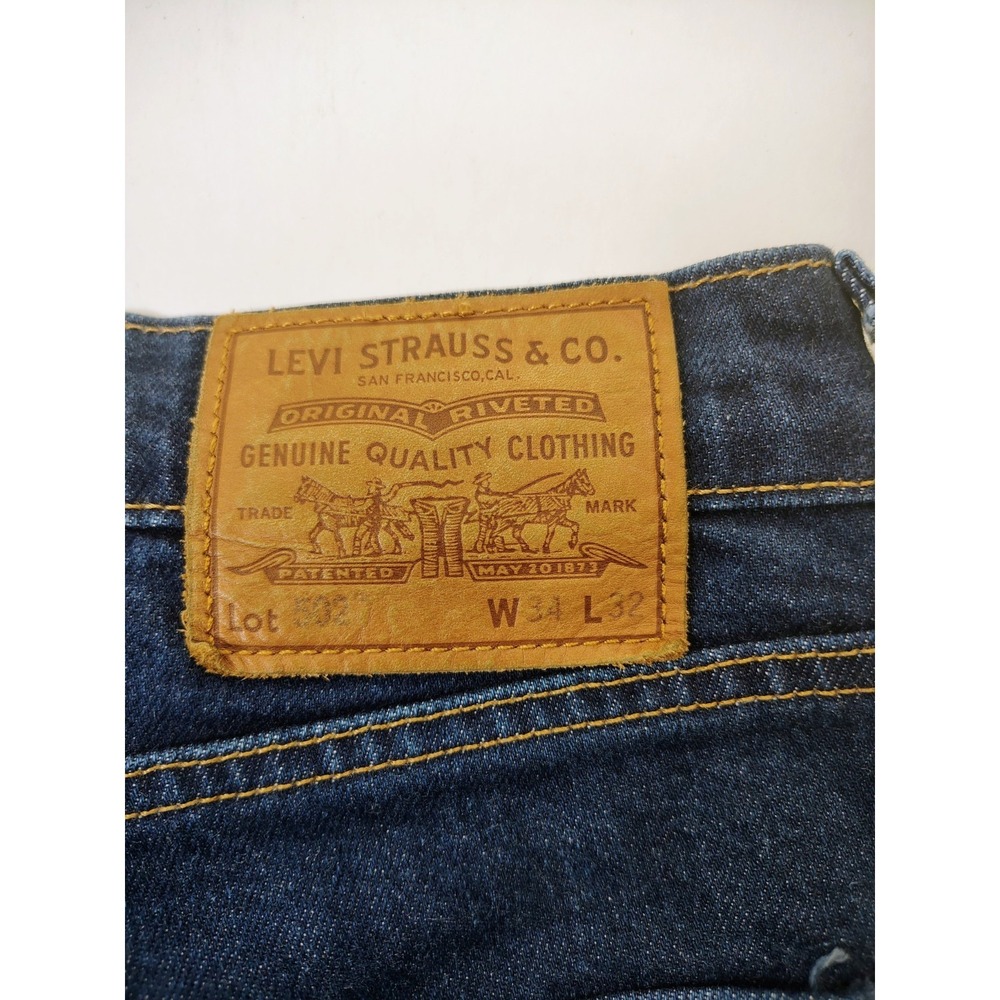 LEVI'S 502 Taper Premium Big E Jeans Blue Denim Men's 34X32 - Picture 3 of 11